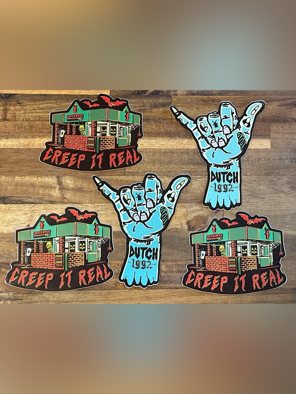 Dutch Bros Coffee Zombie Stickers Set of 5